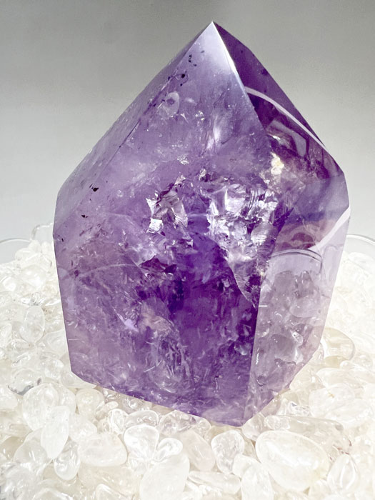 天然紫水晶ポイント（一本剣） 約1.35kg アメシスト 【商品番号：m