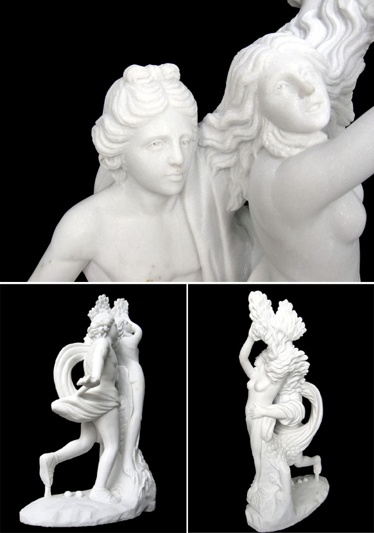 ベルニーニ作ボルゲーゼ美術館所蔵作品をモチーフに製作した天然大理石