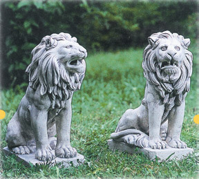 イタリア製動物像（ガーデン オーナメント）　アラビアのライオン（右）LEONE ARABO DX　【※商品番号：m-te0400】