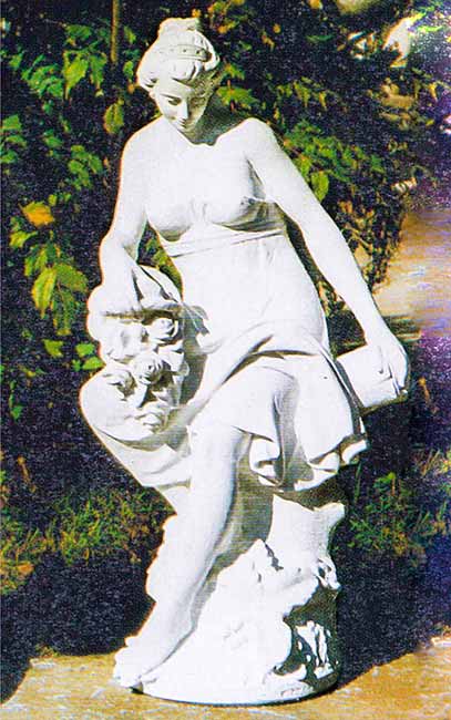 イタリア製ビーナス像（ガーデン オーナメント） 薔薇摘みの乙女　【※商品番号：m-art209y】