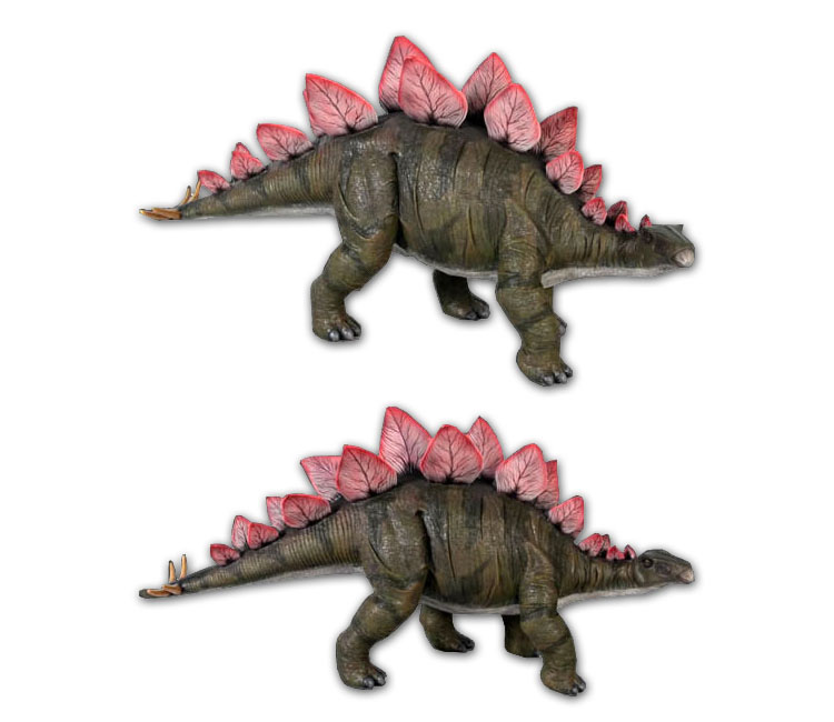 強化プラスチック製アート・恐竜像（恐竜オブジェ） Definitive Stegosaurus 小型版・ステゴサウルス  【商品番号：m-fr110039】