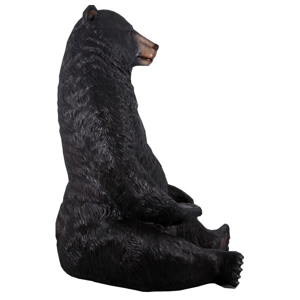 巨大な黒クマ Sitting Black Bear-Jumbo FRPアートオブジェ【商品番号