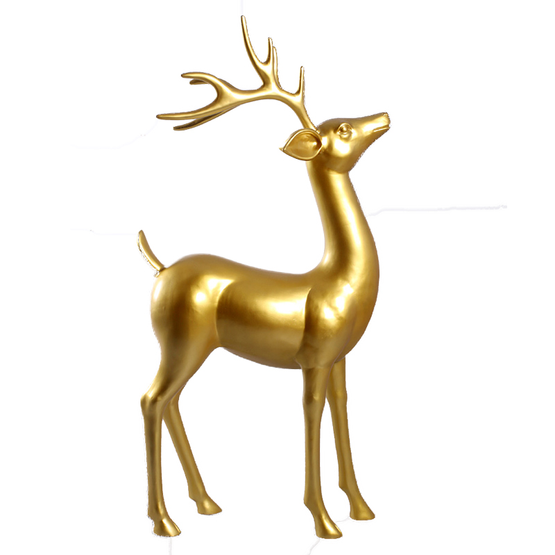 立つ鹿 Standing Reindeer FRPアートオブジェ【商品番号：m