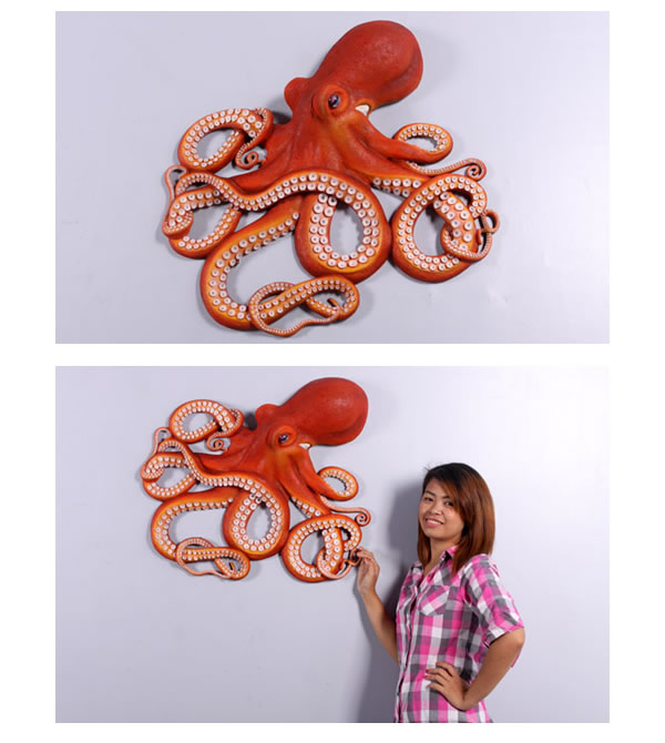 壁掛け用 巨大なタコ Octopus Wall Decor FRPアートオブジェ【商品番号