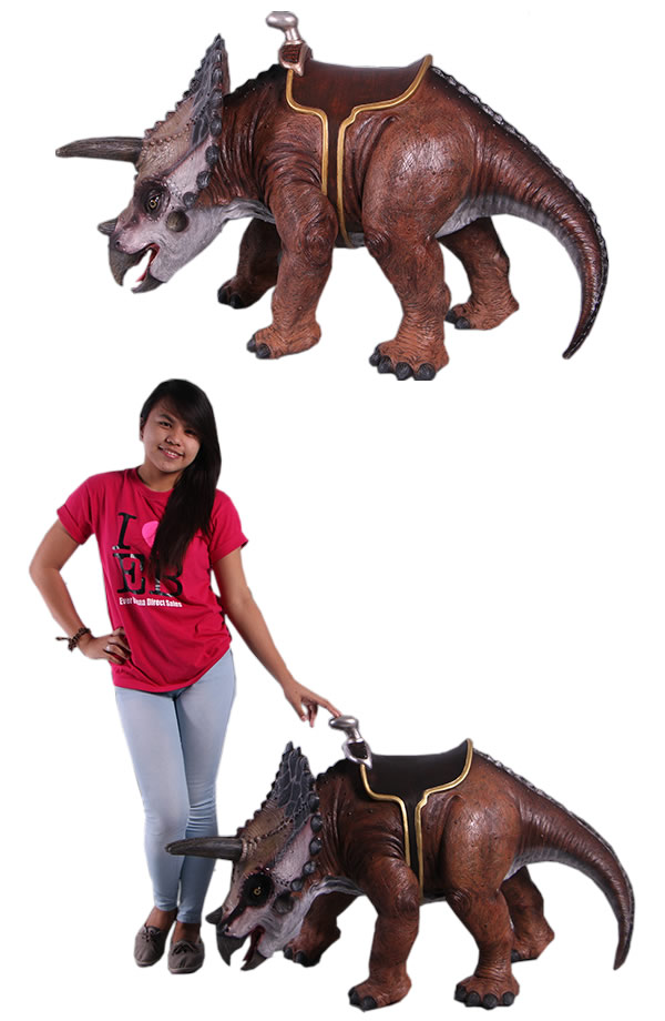 乗れるトリケラトプス Triceratops 24 FRP恐竜オブジェ【商品