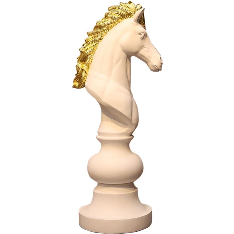 等身大のチェス駒 騎士 ホワイト Chess knight 【商品番号：m