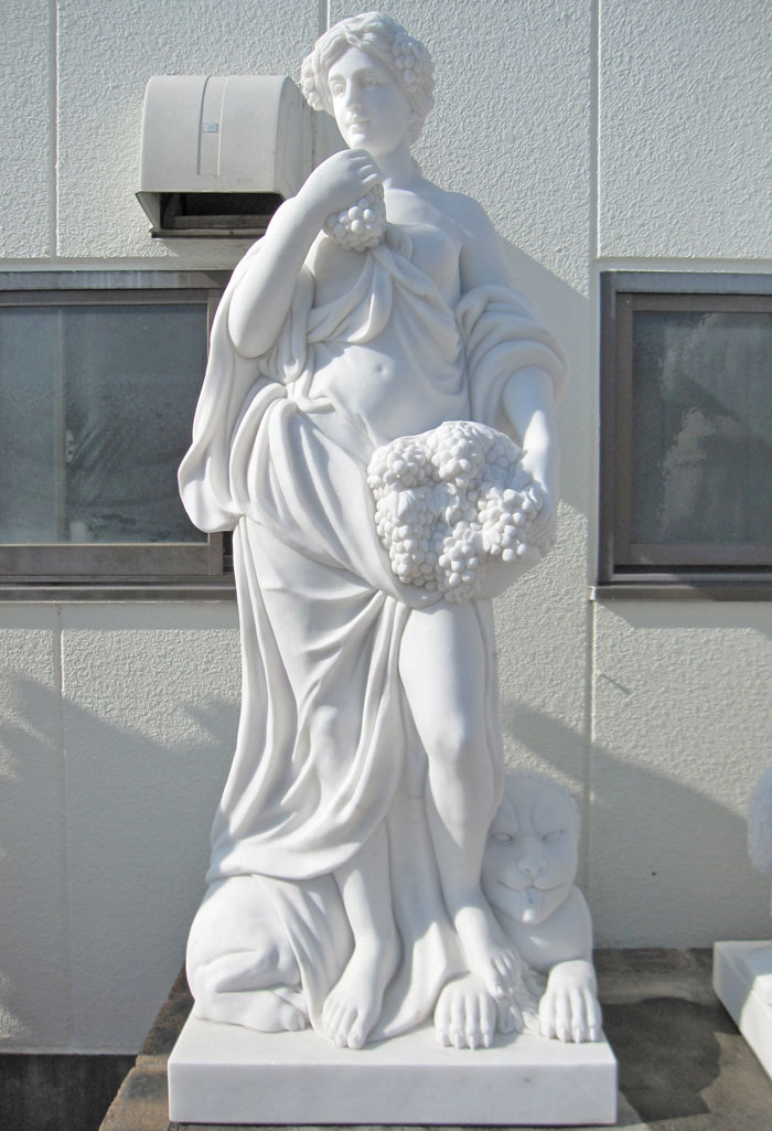 天然大理石彫刻（石像） 葡萄を持つヴィーナス（乙女像）の販売ページ
