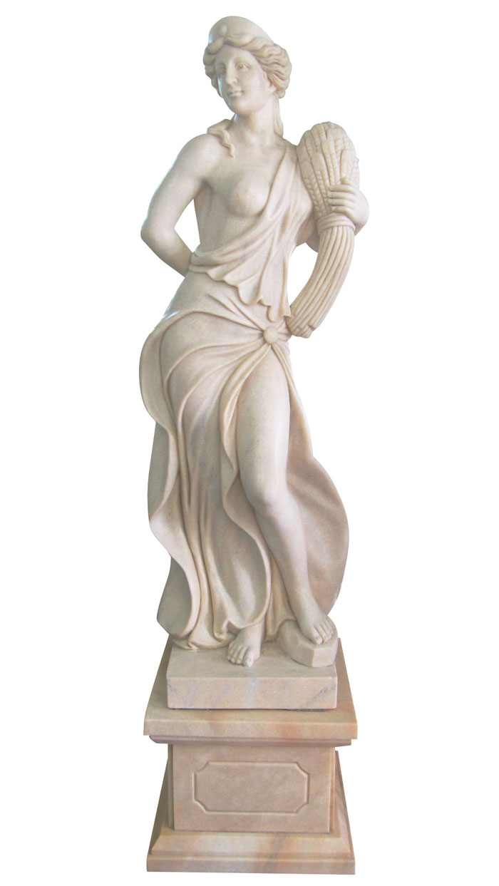 天然大理石彫刻（石像） 収穫のヴィーナス（秋） 女性像 の販売ページ