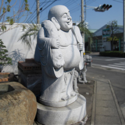 天然御影石彫刻　布袋様