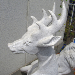 天然大理石彫刻　バンビ親子