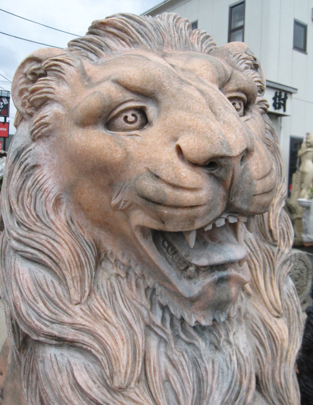 ライオン 石 置物 楽天市場】イタリア製動物石像（ガーデン