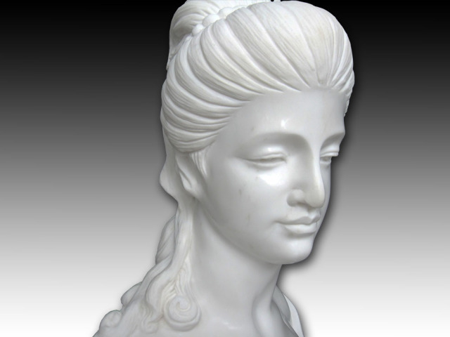 天然大理石彫刻（石像）の女神の胸像Ｂを販売するページです。