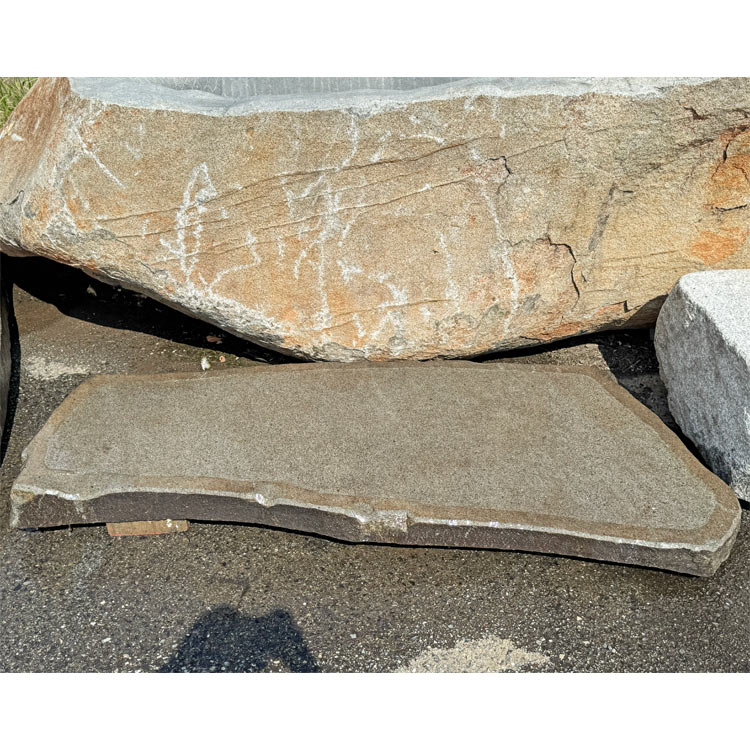天然石 沓脱石 踏み石 176cm 長尺 薄型 景石 庭石 飾り石 玄関 縁側 坪